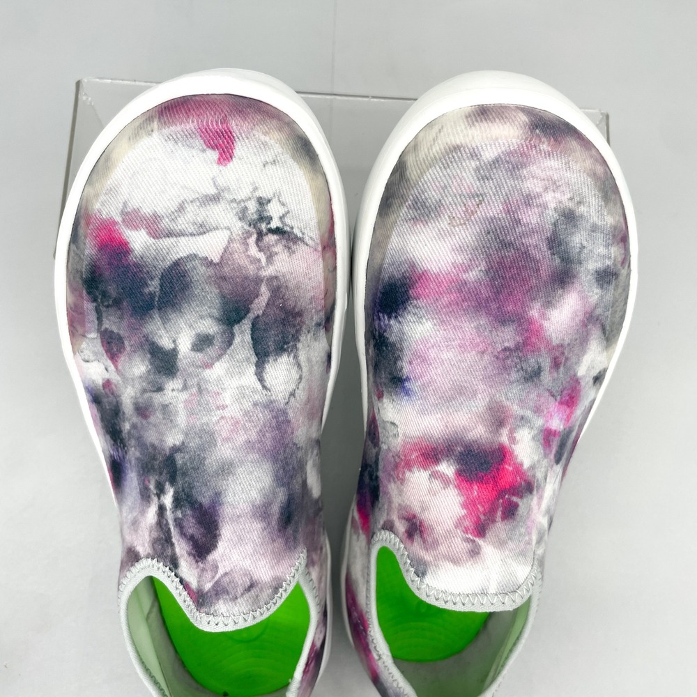 OOFOS Womens 8.5 OOmg Eezee Tie Dye Pink Recovery Shoes Slip On Sneakers Comfort - Picture 8 of 12